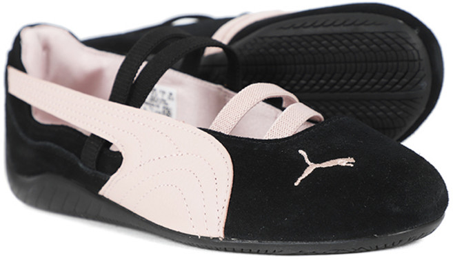 푸마 여성신발 메리제인슈즈 스웨이드 스피드캣 발레 SD 우먼 블랙 핑크