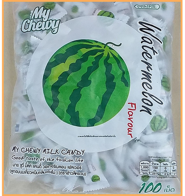 태국 하오리위안 마이츄이 밀크캔디 수박 맛, 2개, 360g