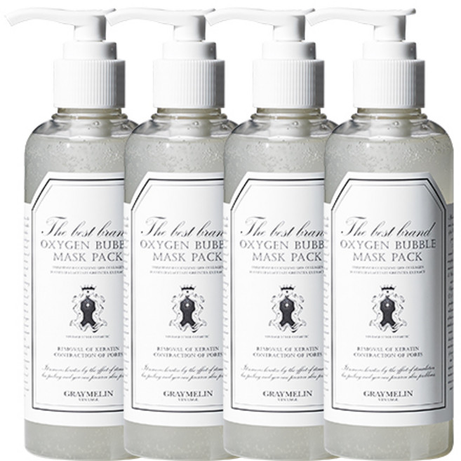 그레이멜린 O2 산소 버블 마스크 팩 200ml, 1개입, 4개