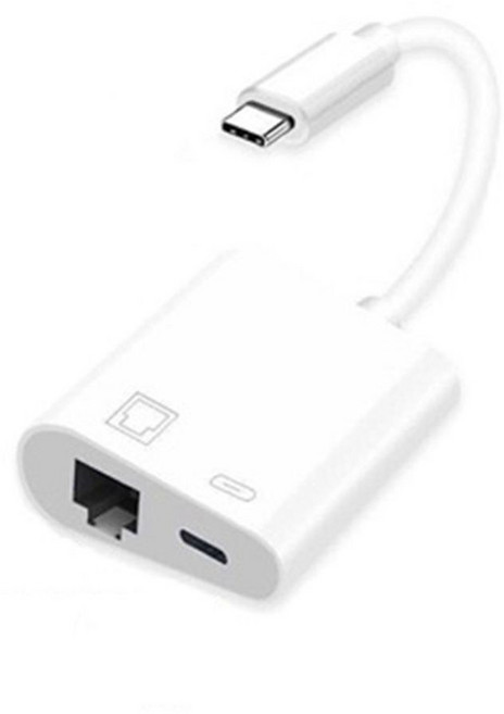 화웨이용 휴대용 안정적인 연결 휴대폰 PD 충전 이더넷 컨버터 네트워크 카드 C타입-RJ45 포트, [01] WHITE, 1) WHITE, 01 WHITE