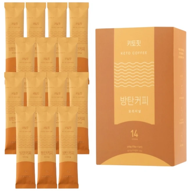 키토핏 방탄커피 오리지널, 15g, 14개입, 1개 - 쿠팡