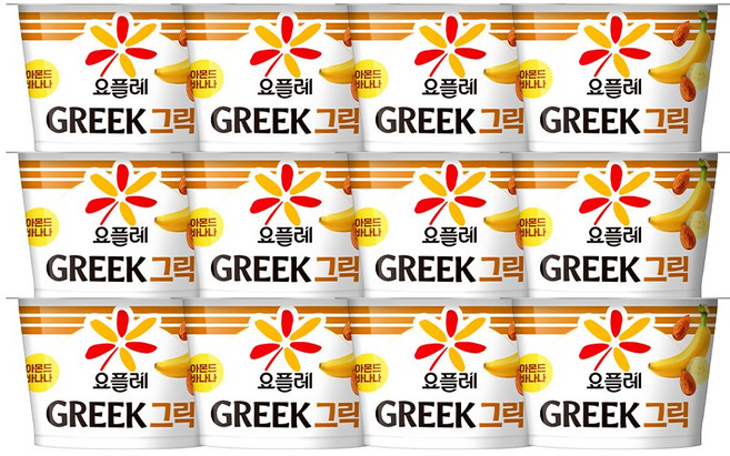 빙그레 요플레 그릭 요거트 아몬드바나나 180g 12개