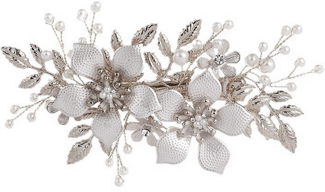 하이유니 블링블링 크리스탈진주 블로썸 셀프 웨딩 스냅 머리장식 헤어핀