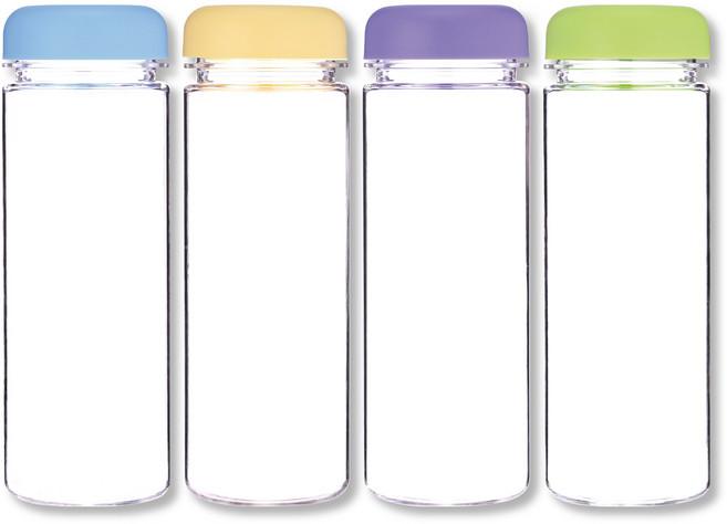 위드 국산 마이보틀 페트 물병 4P, 1세트, 500ml, 블루,옐로,퍼플,그린 1개씩