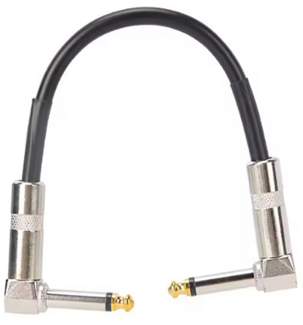 노이즈없는 금장헤드 기타 이펙터 패치케이블 멀티이펙터 페달 케이블, 1개