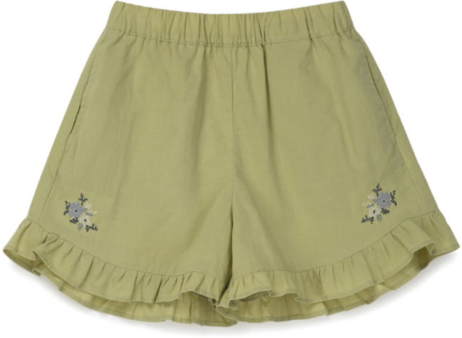 페리미츠 여아용 올리브 프릴 4부 팬츠 P2423P26458