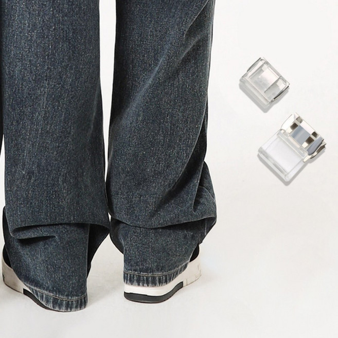 바이모던 바지밑단고정클립 수선없이 길이조절 손상없는 강력 클립, 10개, 투명