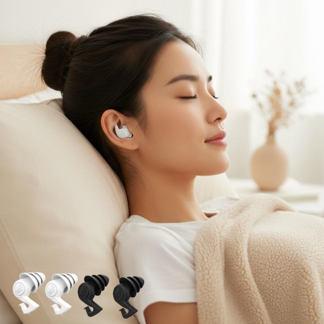 이온브 불면증 층간 소음 방지 수면 귀마개, 2쌍, 2세트
