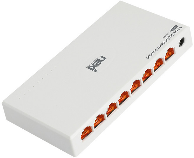 넥시 8포트 기가비트 스위칭 허브, 1개, NX-SG1008