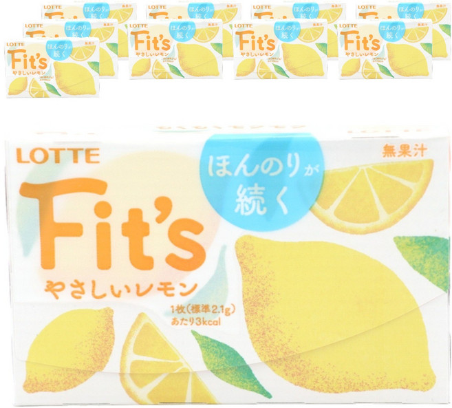 LOTTE 日本樂天 Fits 柔軟檸檬糖 12入, 25.2g, 10個