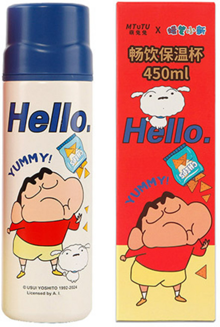 짱구는 못말려 짱구 심플 텀블러 450ml, 1개, 블루