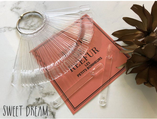 【美甲工具】色卡, 1個, 方型迷你款【10cm透明】50支入