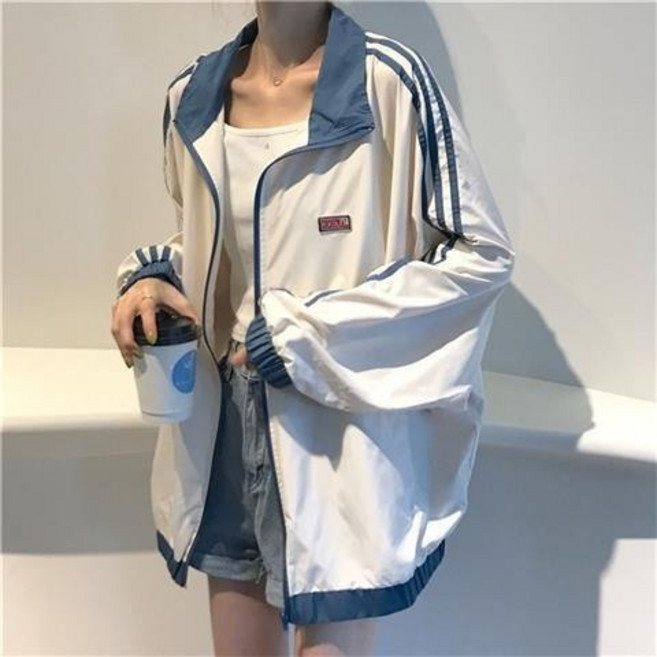 ins潮外套女韓版寬鬆學生春秋季工裝百搭防曬衣棒球服裝