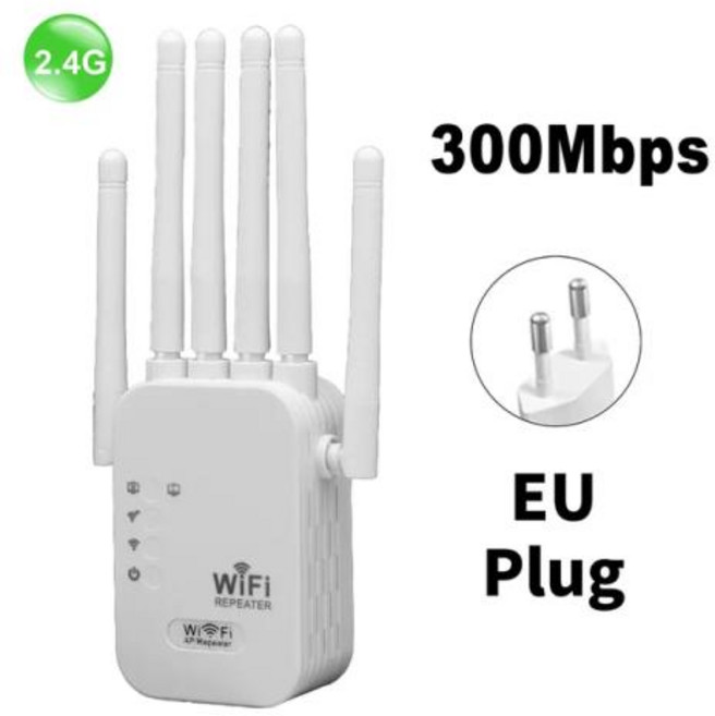 가정용 공유기 와이파이 1200Mbps 무선 리피터 범위 확장기 신호 부스터 2.4G 5G 듀얼 밴드 네트워크 802.11ac 증폭기 라우터, 1개, 1) 300Mbps EU Plug