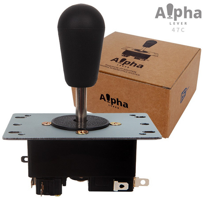 아이에스티몰 알파 레버 47C 아케이드 게임 레버, 블랙 (Black 45), 레드 (Red), 1개