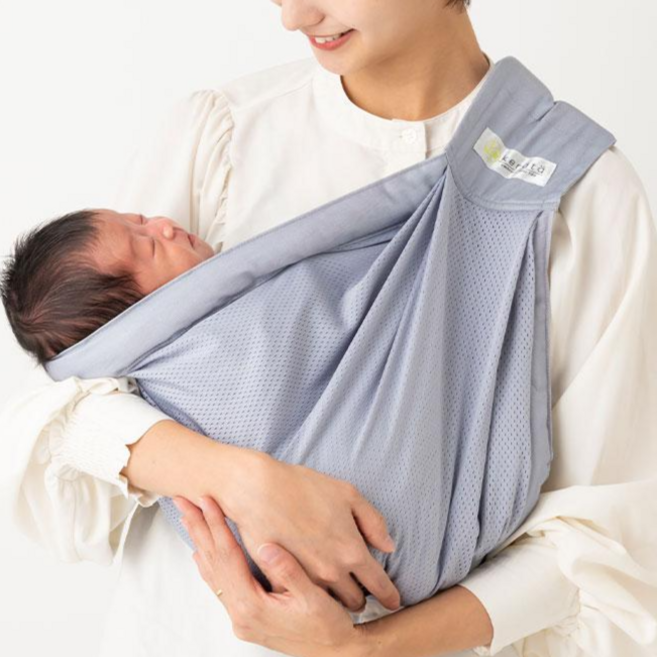 케라타 신생아 메쉬형 슬링 아기띠 베이비슬링 포대기 요람자세, 벨블루