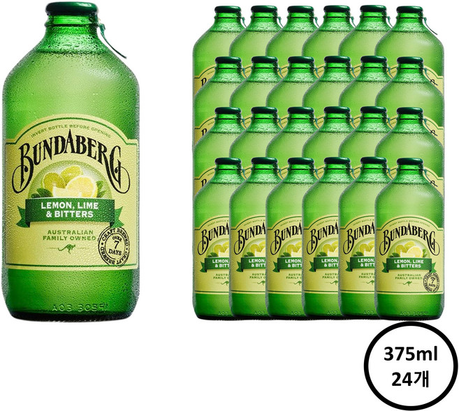 분다버그 레몬 라임 앤 비터스 375ml, 24개