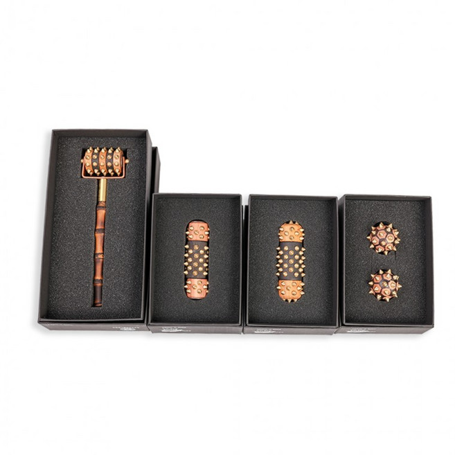 국산 알토란 수지침 도리깨 마사지 명절 효도선물 혈액순환 손안마 굴렁쇠 지압볼 향나무 두통 혈침기, 3-자석도리깨(1pcs), 1개