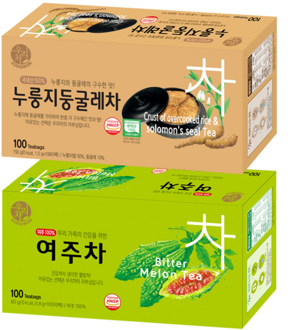 송원 여주차 +누룽지둥굴레차, 800mg, 2개, 100개입