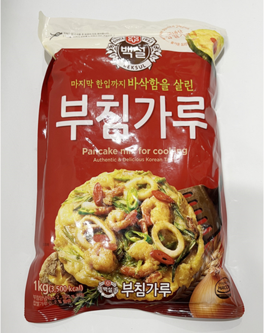 백설 부침가루 1kg 배추전 해물파전 명절음식 전집가루 식어도바삭한, 1개