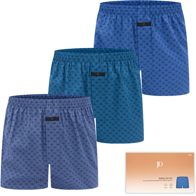 제임스딘 쾌적한 착용감 순면 남성 트렁크 3매입