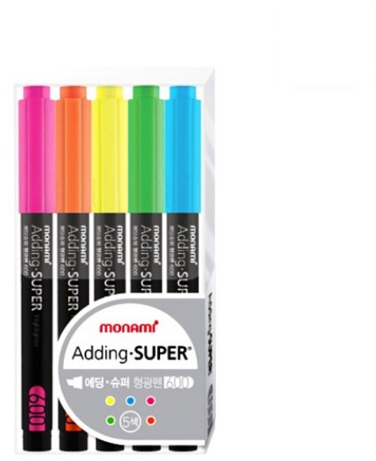 [파이브온] 모나미 에딩 슈퍼 형광펜 12개입 외 형광펜 모음, 형광펜 5색 세트 2개