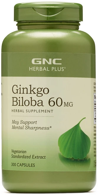 GNC 징코 빌로바 60mg (300캡슐), GNC 징코빌로바 60mg 300캡슐, 1팩, 300정 - 쿠팡