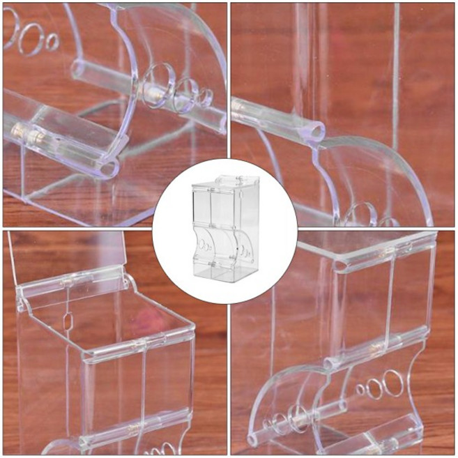 1개 자동 급식기 플라스틱 음식 디스펜서 간편 세척 햄스터 토끼 케이지 실용적인 애완동물 용품