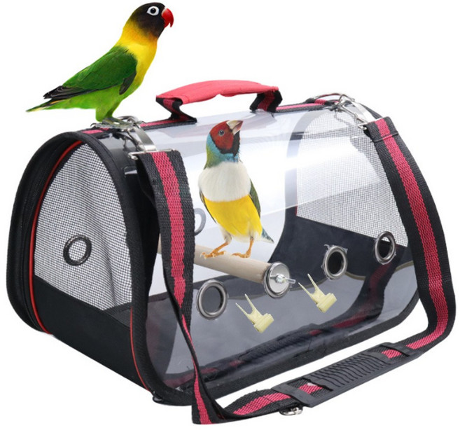 파르고 앵무새 이동 가방 + 스틱 +과일 꽂이 2p, 대, 1세트