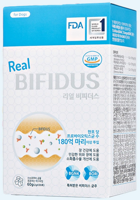 리얼비피더스 강아지 영양제, 30회분, 장건강/유산균, 1개