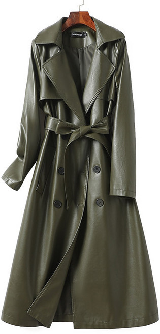 이태리 양가죽 리얼 천연가죽 블랙 트렌치 코트 롱 무스탕 빅사이즈 가을 겨울 가죽 롱자켓