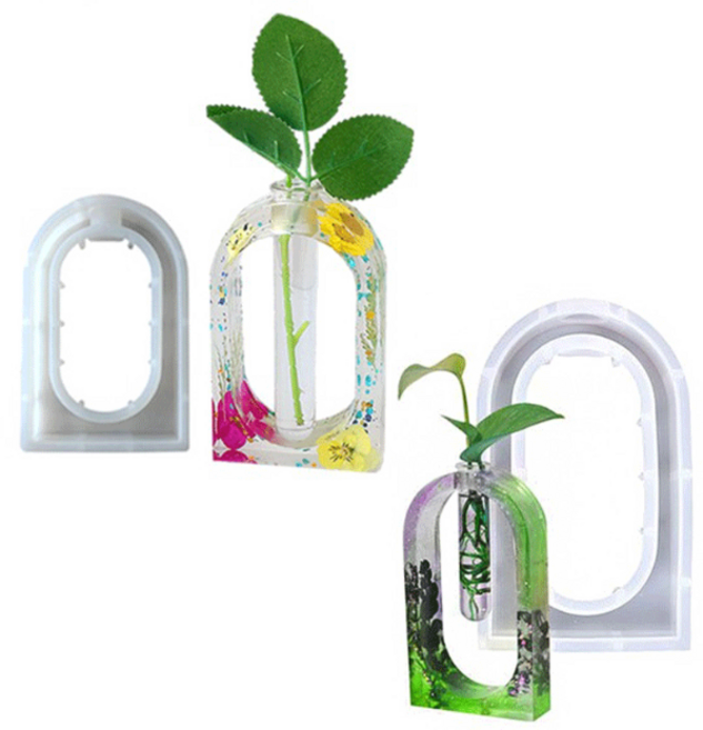 아치형 수경재배 화병 실리콘 몰드 꽃병 레진아트 실린더 리부케, 소 (몰드만)