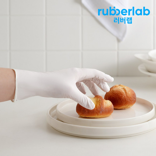 국내유일 국산 러버랩 다목적 니트릴 장갑, 화이트 50매, S, 1개