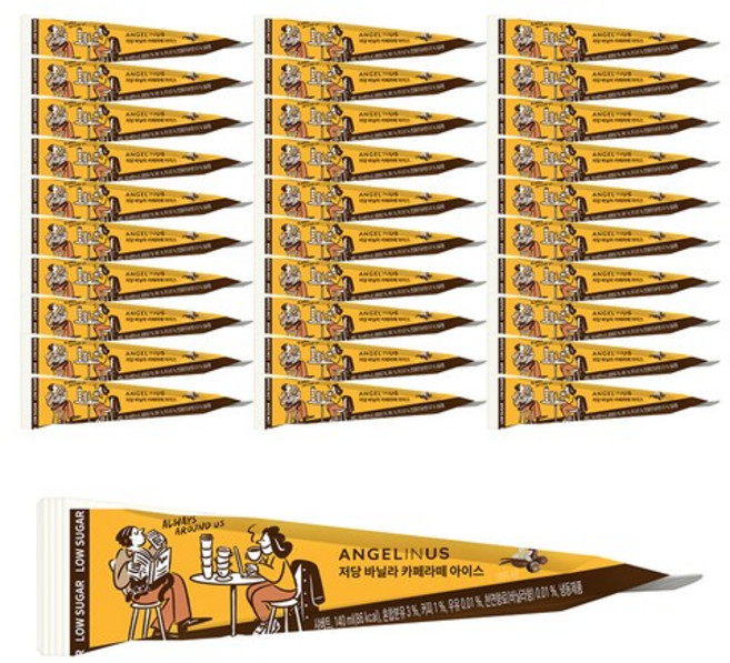 엔제리너스 저당 바닐라 카페라테 아이스, 30개, 140ml