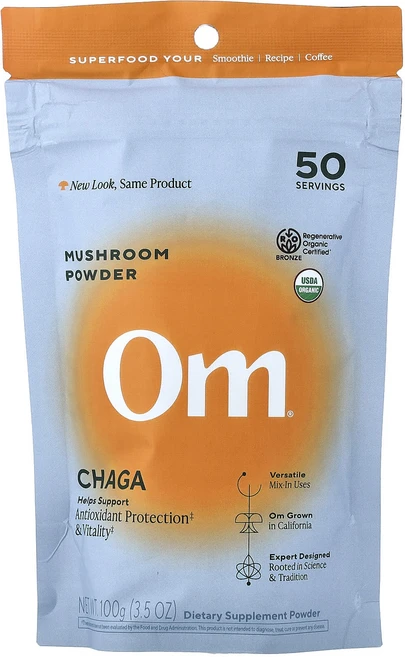 옴머쉬룸스 차가 100% 머시룸 파우더 100g, 2개 - 쿠팡