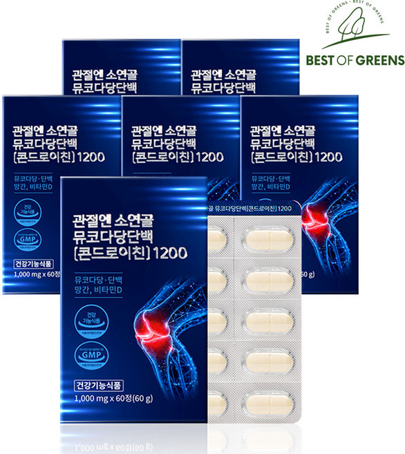 관절엔 소연골 콘드로이친 1200 뮤코다당단백, 6개, 60정