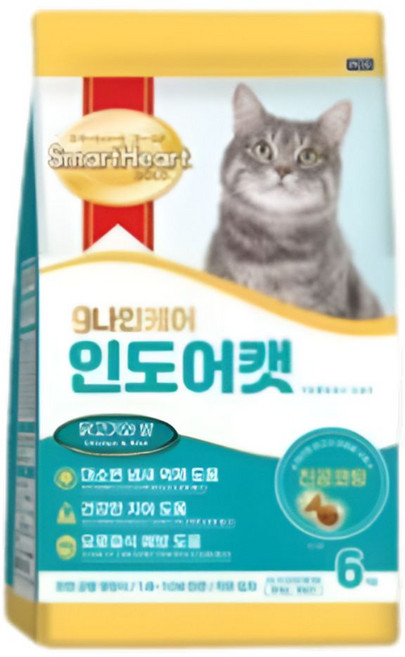 나인케어 인도어 고양이 건식사료 6kg+마이캣츄 2P, 6kg, 1