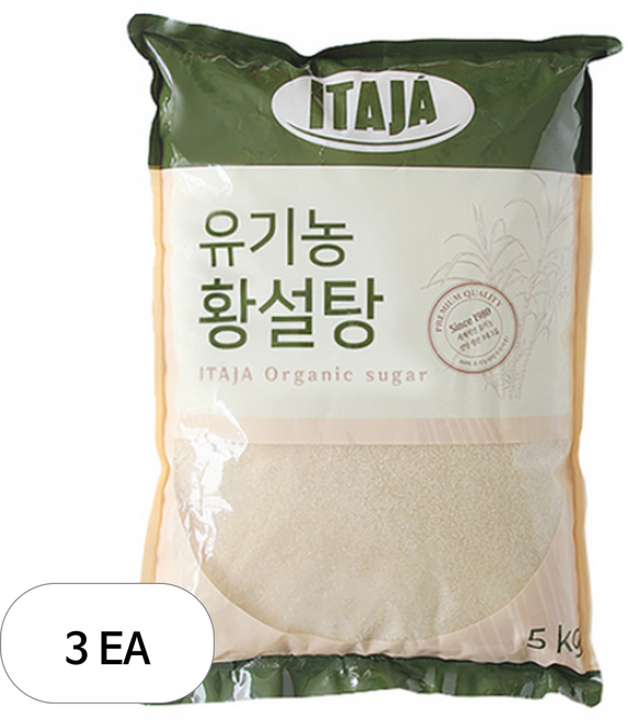 이타자 유기농 황설탕, 5kg, 3개