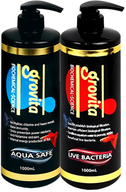 그로비타 수질 안정제 대용량 세트 1000 박테리아 + 아쿠아, 1개