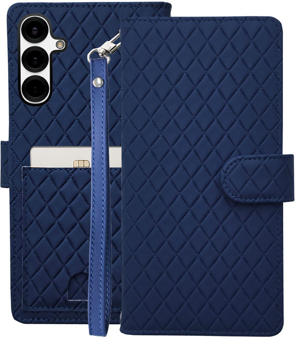 갤럭시 S26 시리즈 S26 / S26플러스 / S26울트라 - 씨에테 패턴 3D입체 카드5장+지폐2칸 지갑형 케이스 + 손목스트랩