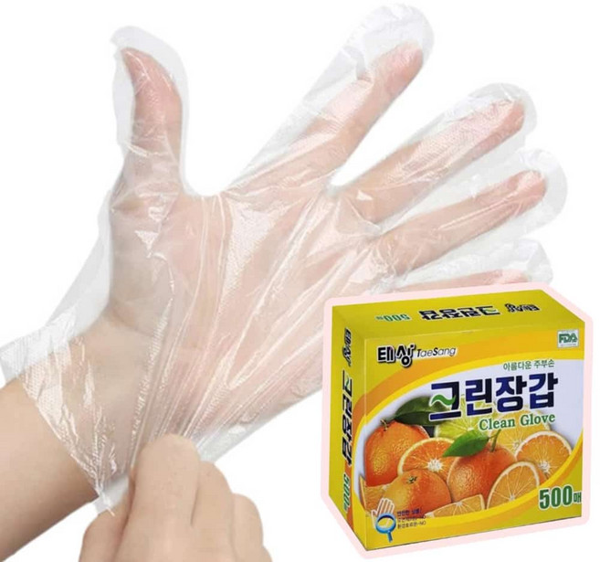 찐스토어 태상 크린장갑 위생장갑 비닐장갑 대용량 500매, 500개입, 1개