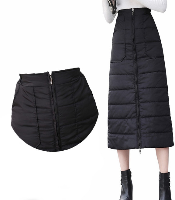 차쿠 여성 방한치마 패딩치마 롱스커트 국내발송상품