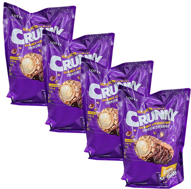 롯데 크런키 더블크런치바, 855g, 4개
