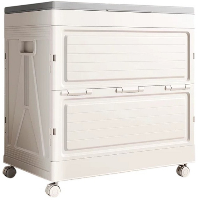 可折疊帶輪收納箱, 130L海星折疊掀蓋收納箱附萬向輪, 1個