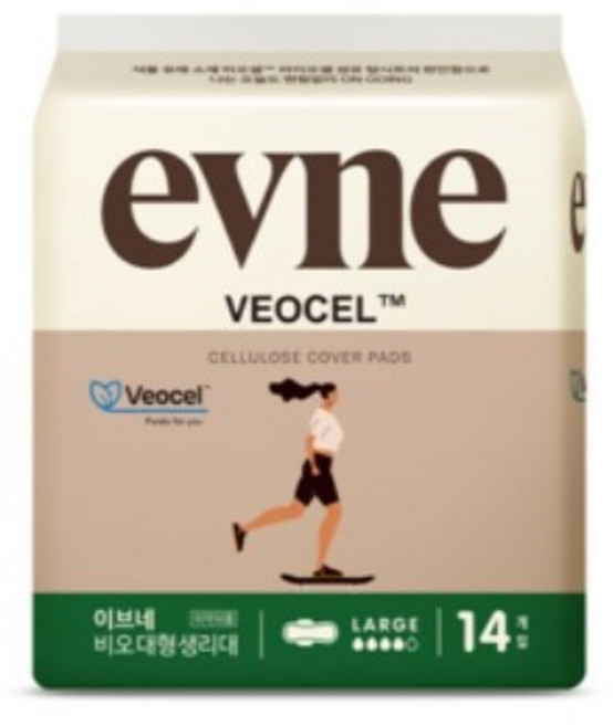 이브네 비오셀 생리대, 대형, 14개입, 1개