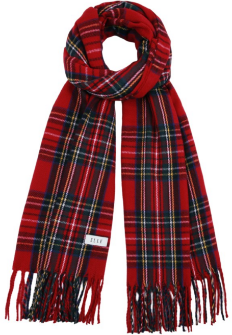엘르 팔레트 롱 체크 머플러 SE54MP301