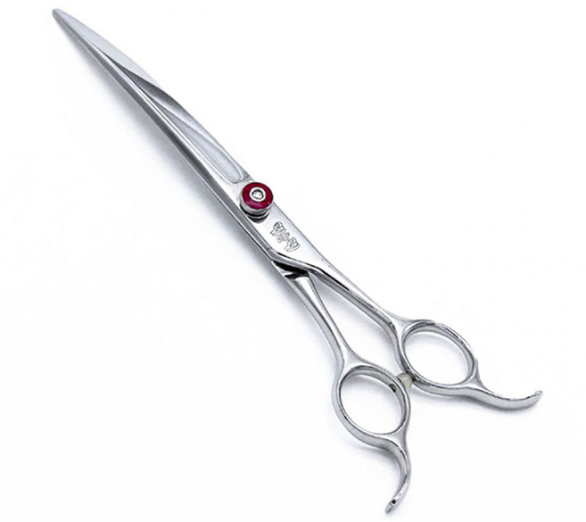 [MK]마단코리아 7인치 고급커브가위 CV-S700 커브장가위 강아지 미용 애견미용 전문가용가위 비숑커브, 레드나사, 1개