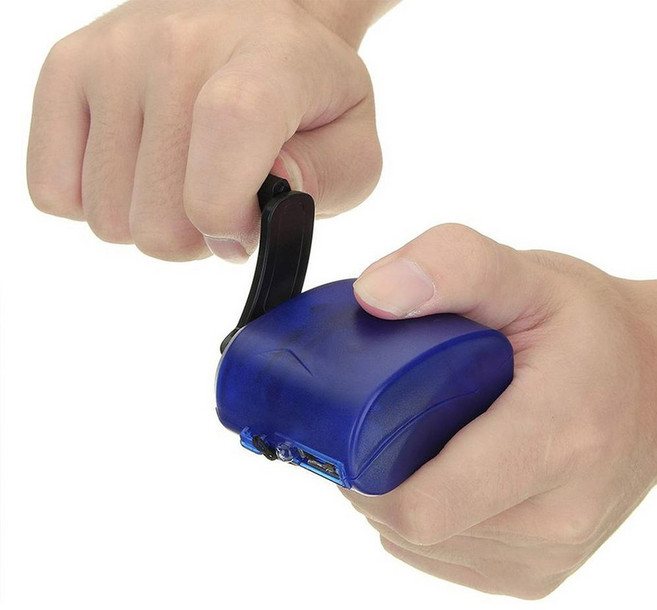 실외 POWER LOGIC 공급 장치 핸드 크랭크 충전기 캠핑 사용 충전 컴팩트 디자인 수동식 표시, 3. green, 1개