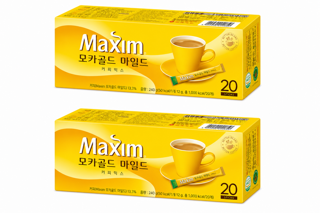 맥심 모카골드 마일드 커피믹스, 12g, 20개입, 2박스