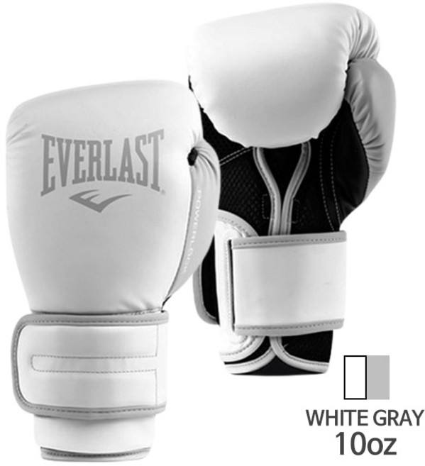 에버라스트 파워락 V2 트레이닝 글러브 NOW, 1세트, 화이트그레이